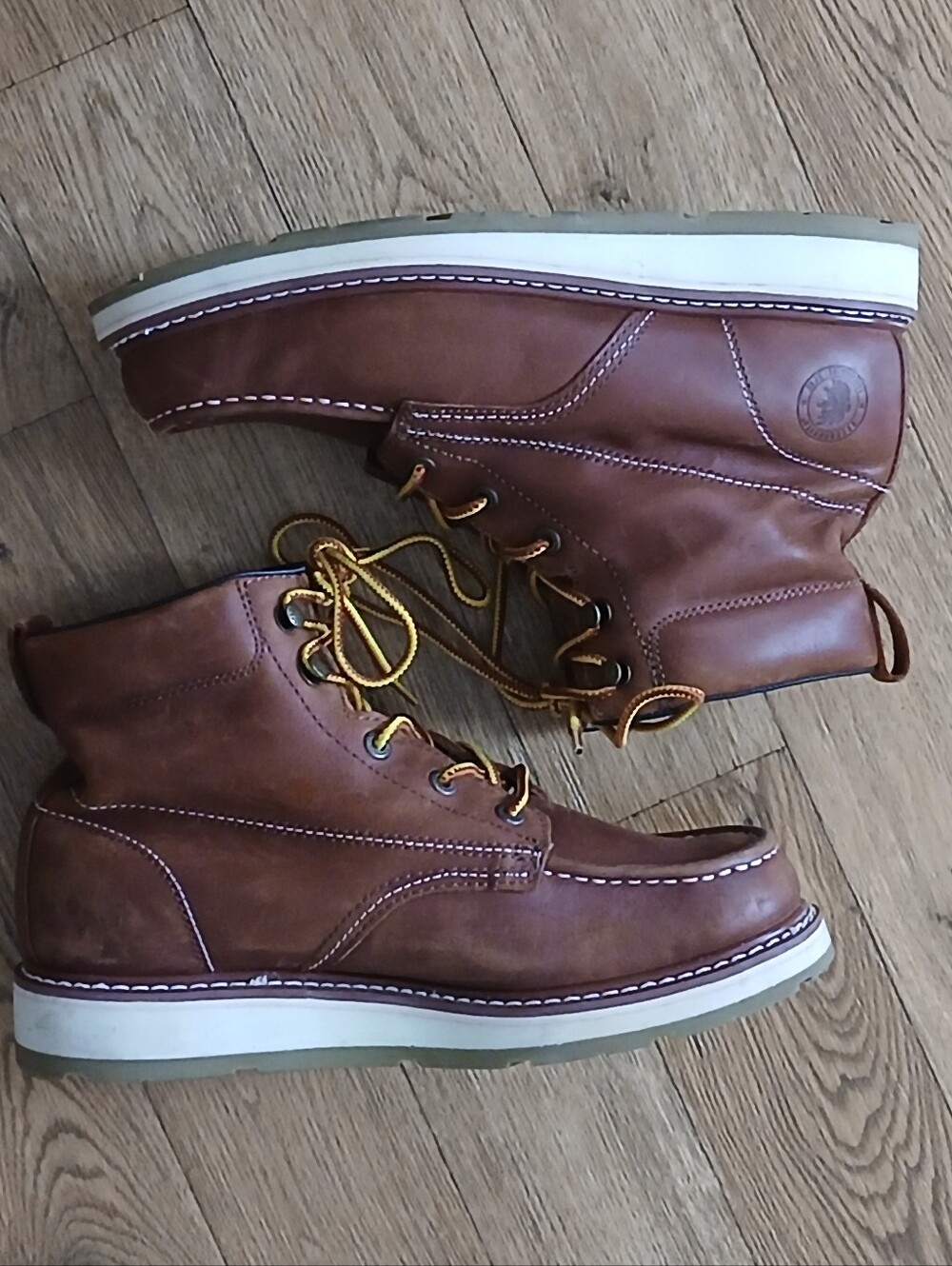 11.5  Rockrooster  Moc Toe Work Boots - Worn Casually